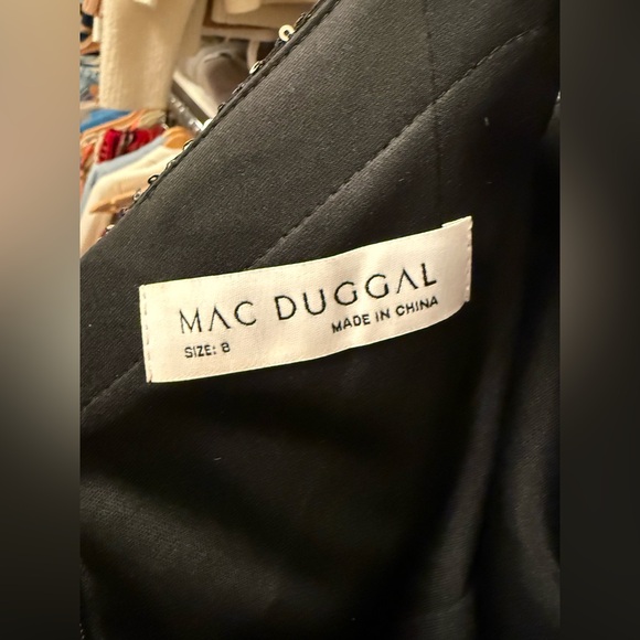 Mac Duggal Elegant Black Mini Dress- size 8 - Picture 4 of 8